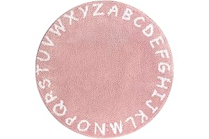Lahome Pink Round Rug: Perfect for Girls' Bedrooms