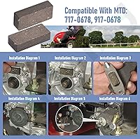 Vista 2 de 790006 799021 799021A Disco de freno/Pastilla de freno, compatible con Craftsman/Poulan/Husqvarna 790006, 799021, 120961X, 532120961, para MTD