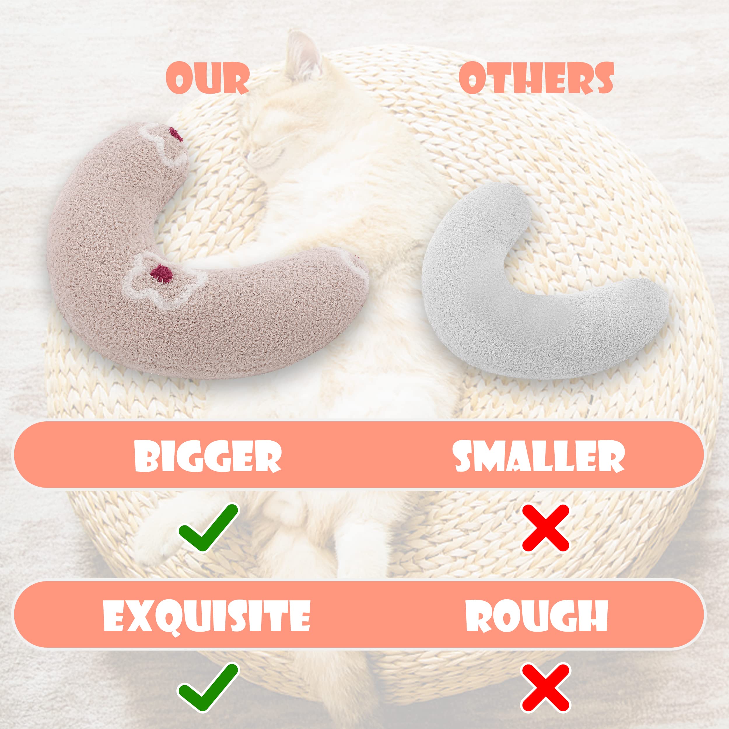 SUNGIFT Little Pillow for Cats, UShaped Half Donut Neck Protector