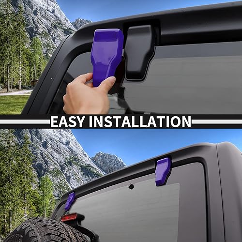 Vista 53 de Voodonala Cubierta de bisagra para puerta trasera derecha e izquierda para Jeep JL 2018-2025 Jeep Wrangler JL JLU Accesorios exteriores, negro