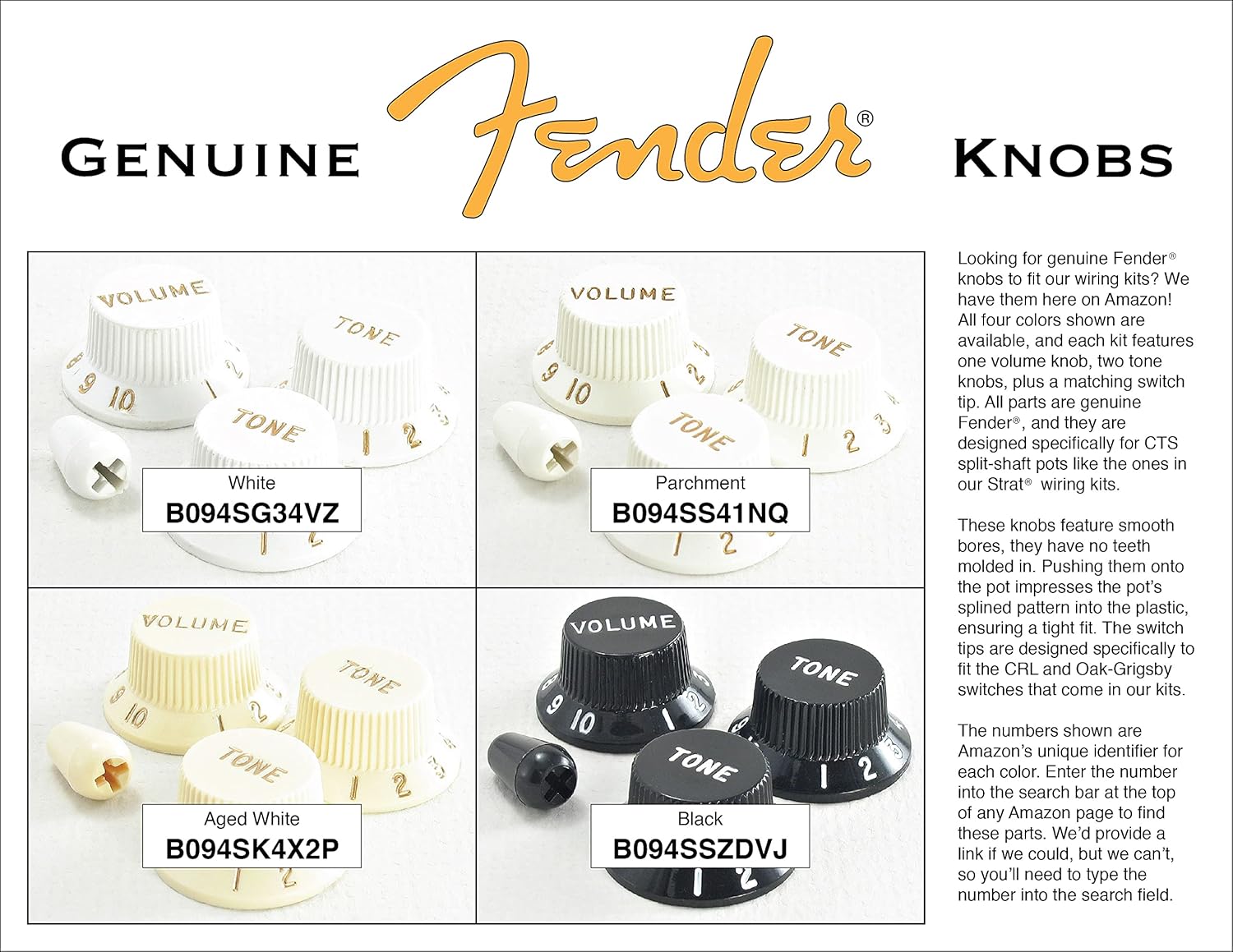 ToneShapers Wiring Kit, for Stratocaster HH (Requires 4-Conductor Humbuckers)