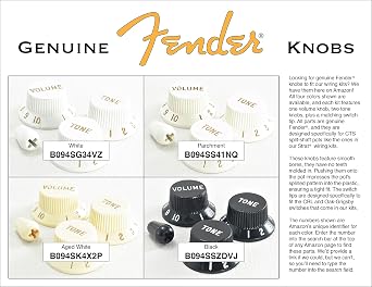 ToneShaper Fender Knob Set, Strat, Parchment