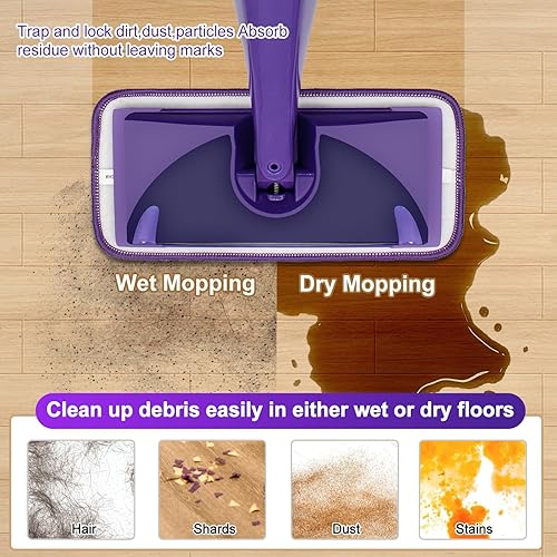 Miniatura 8 de Paquete de 4 almohadillas reutilizables mejoradas para trapeador compatibles con almohadillas Swiffer WetJet, repuesto para Swiffer Wet Jet y la