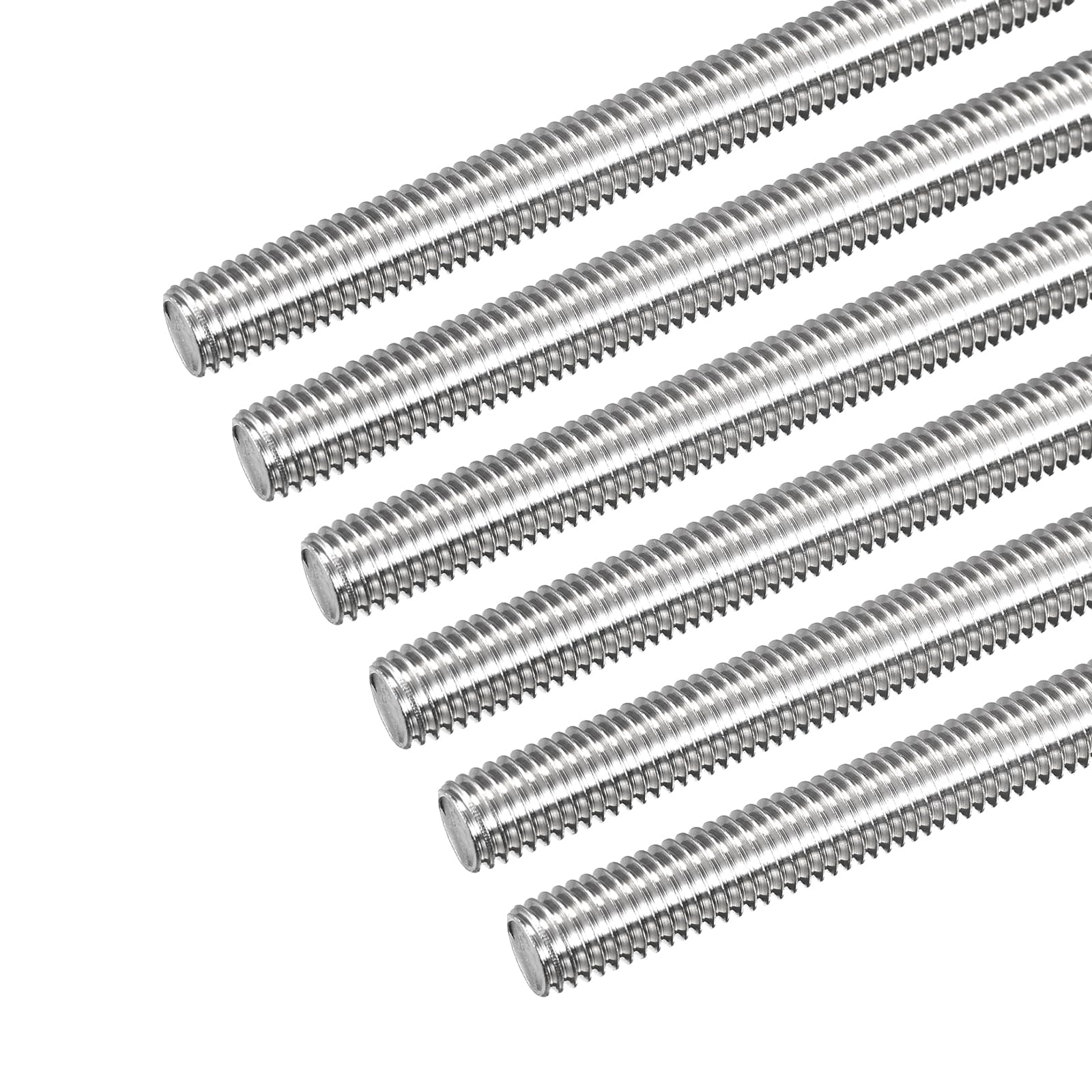 QUARKZMAN Varilla Roscada Completa M10 X 160Mm Paso de Rosca de 1.5Mm Acero Inoxidable 304 Varillas Roscadas de Mano Derecha 6 Pack