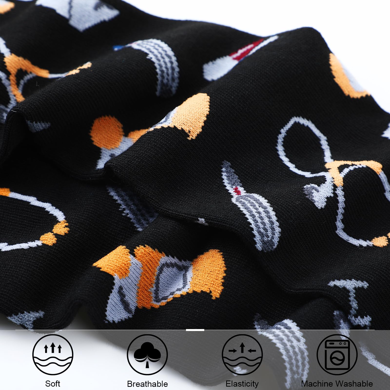 Shihanee 2 Pairs Nurse Socks for Men Nurse Appreciation Gifts Novelty Male Nursing Socks for Rn Cna Lpn Medical Assistant Nursing
