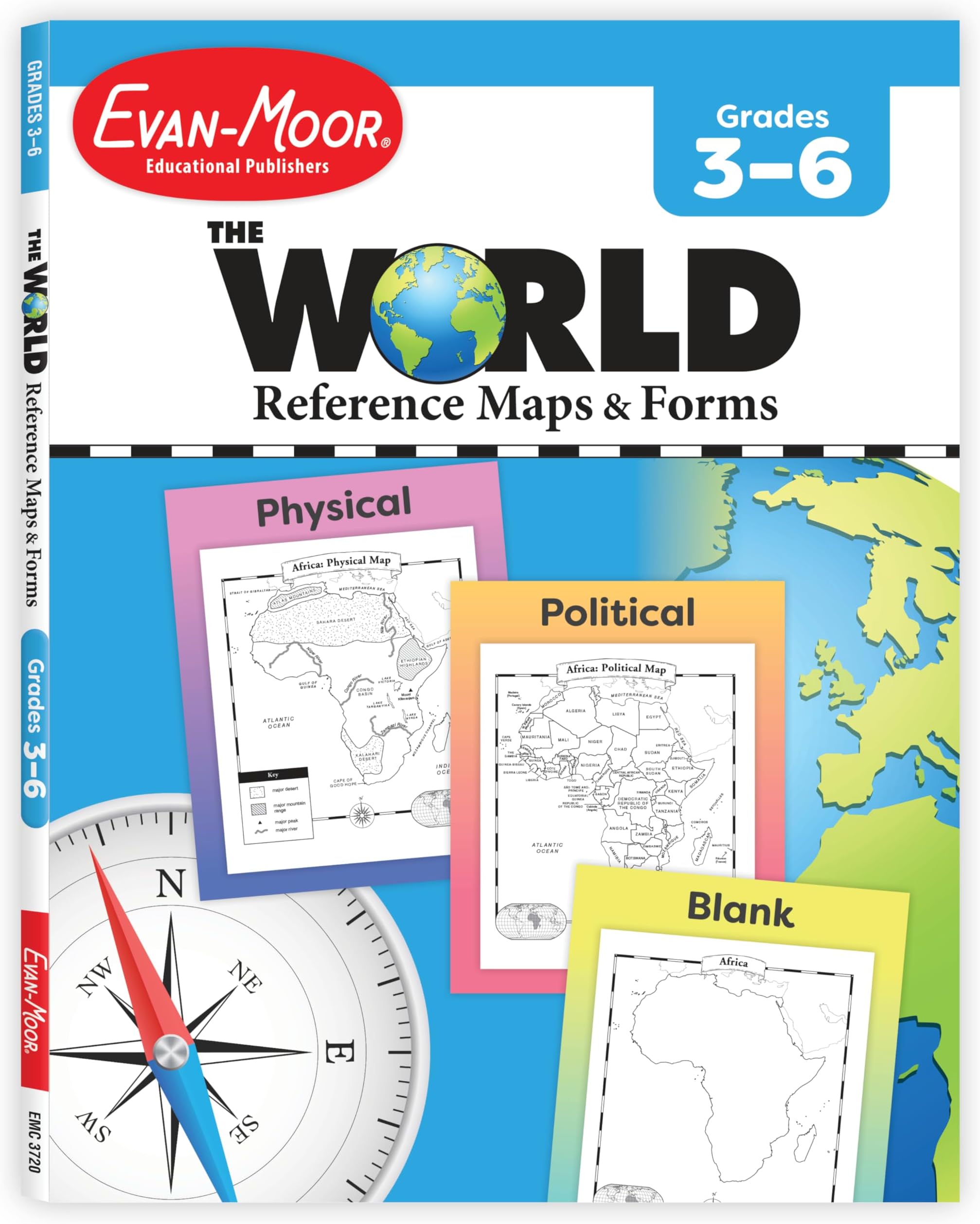 Evan-Moor The World Reference & Map Forms (World & Us Maps)