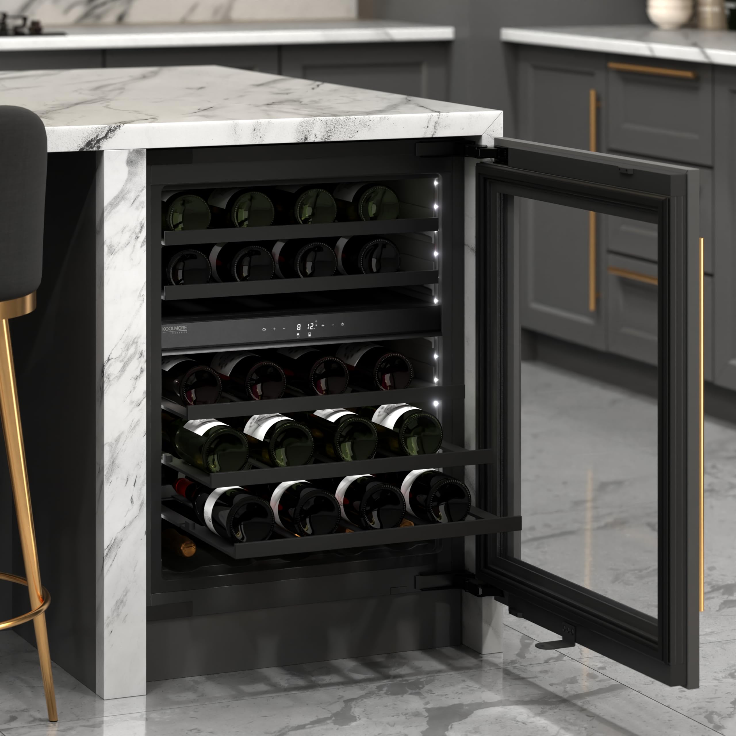 Amazon.com: KoolMore Reserve 24 in. Under-Counter Panel Ready Dual