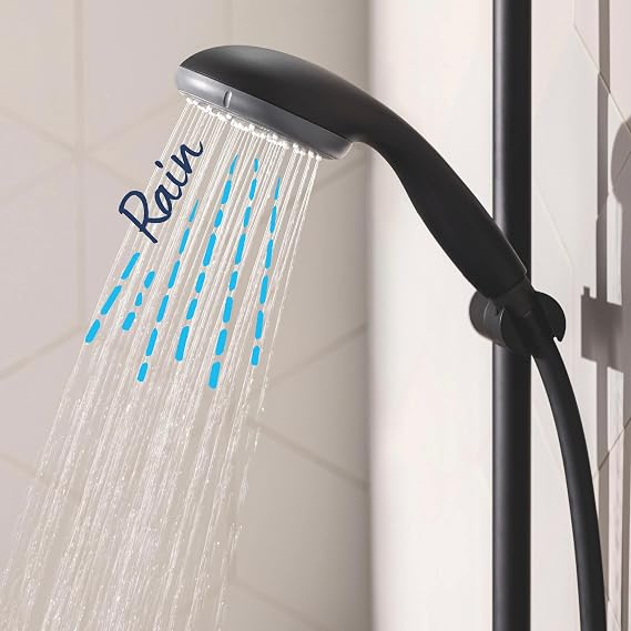 GROHE Vitalio Start System 250 Thermostatic Battery Shower System |250mm Overhead Shower/100mm 2-Flow Hand Shower/1750mm Shower Hose | Constant Temperature Adjustment | Water Saving | Shower Head