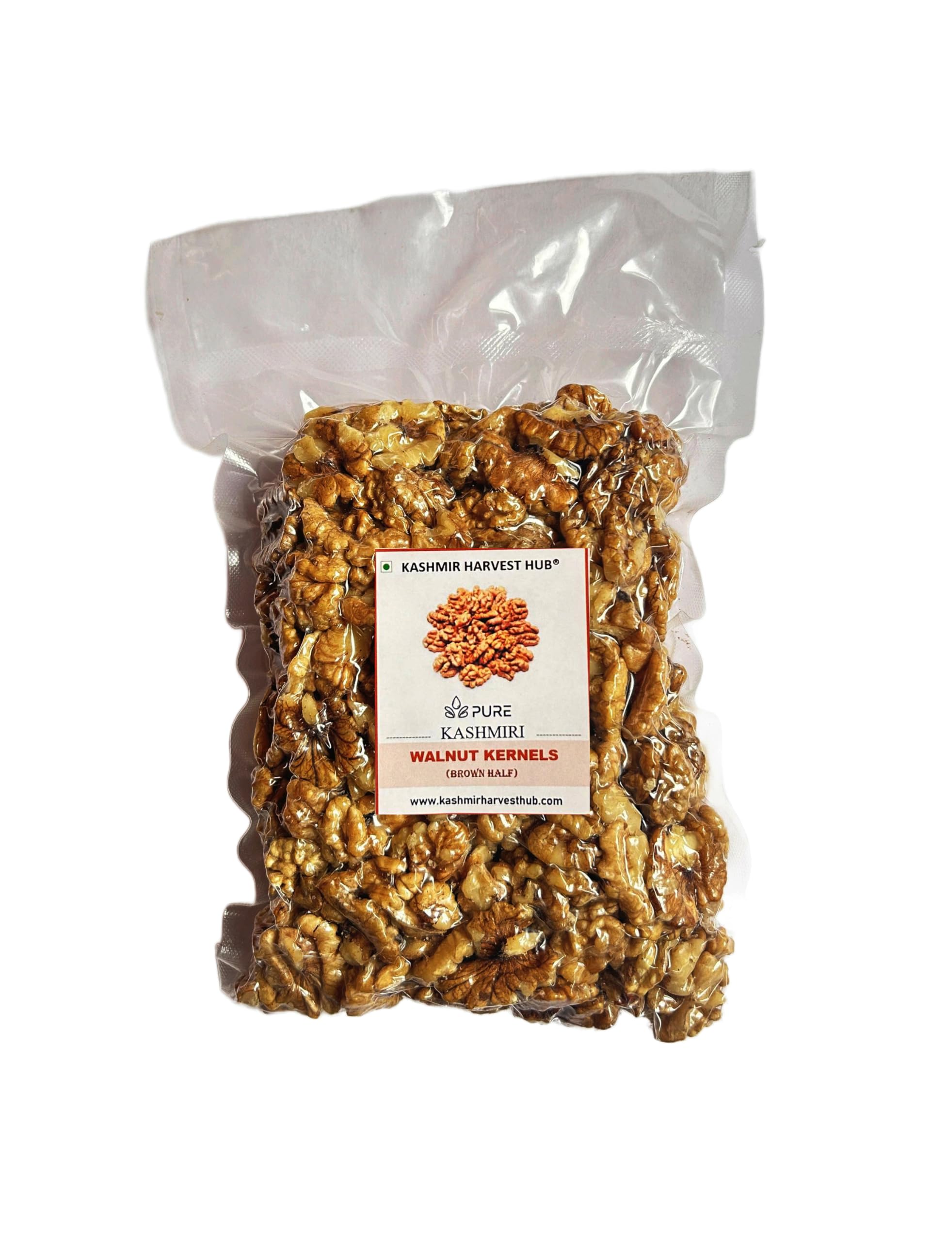 Kashmir Harvest Hub Kashmiri Walnut Kernels - 400g | Brown Half | Without Shell | Akhrout Giri | Vaccum Packed | Pure & Authentic | Natural & Premium | A Grade (B0CRR37MPR) Amazon Price History, Amazon Price Tracker