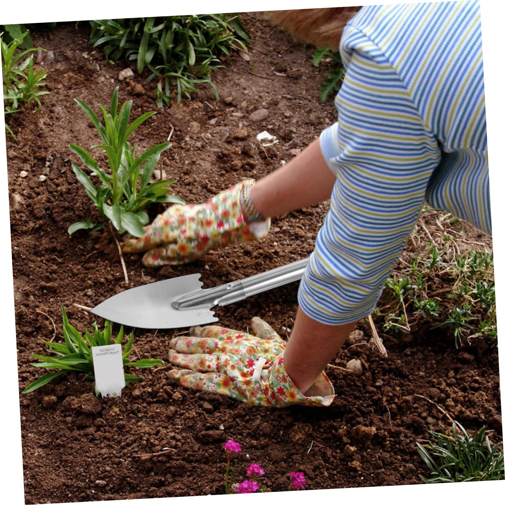 BESPORTBLE 4 Juegos Pala De Jardín De Acero Inoxidable Perforar Podadoras De Jardín Cesta Herramienta Plantar Jardín Herramienta Camping Jardín Palas para Jardineria Pala De Mano 3 Piezas * 4