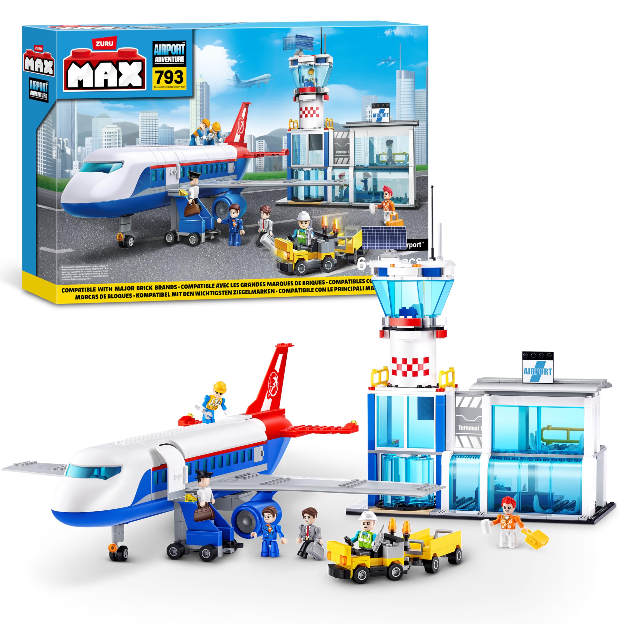 MAX Adventure Set Giocattolo Inseguimento Della Polizia - 125 Pezzi Da Costruzione Con Veicoli E Personaggi, Per Bambini 5+ Anni