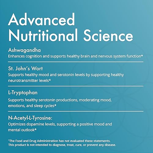 Miniatura 3 de Natura Health Products Suplemento Up-Lift, fomenta el estado de ánimo positivo y la perspectiva mental, con Ashwagandha, verruga de San Juan,