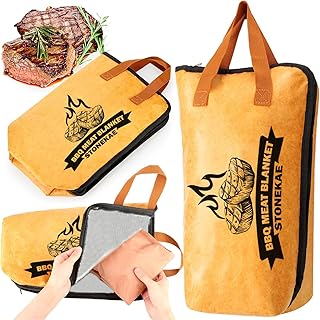 BBQ Blanket for Resting Meat - Wide Mouth Resting Bag for Brisket, Turkey, Pork, Beef, Chicken - Insulated Meat Blanket - Keeps Meat Juicy (21 inches)