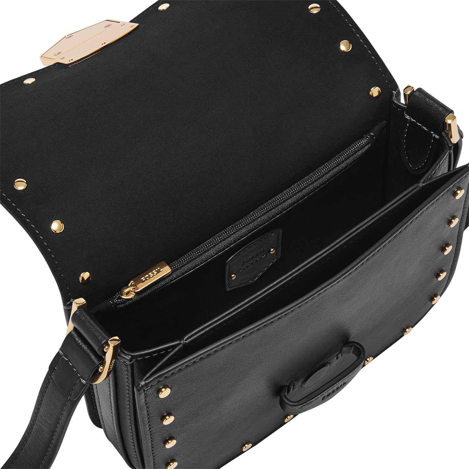 Fossil Women's Lennox Leather Large or Small Flap Crossbody Purse Handbag For Women