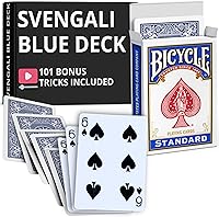 Vista 56 de Ted's Sterling Magic Precision Blue Rider Back Bicicleta Svengali Deck con instrucciones para más de 100 trucos (Reina de Corazones)