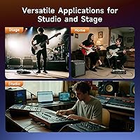 Vista 7 de Cable Matters Paquete de 2 cables trenzados TS para instrumentos eléctricos de ángulo recto de 1/4 de pulgada, 10 pies rectos a ángulo recto