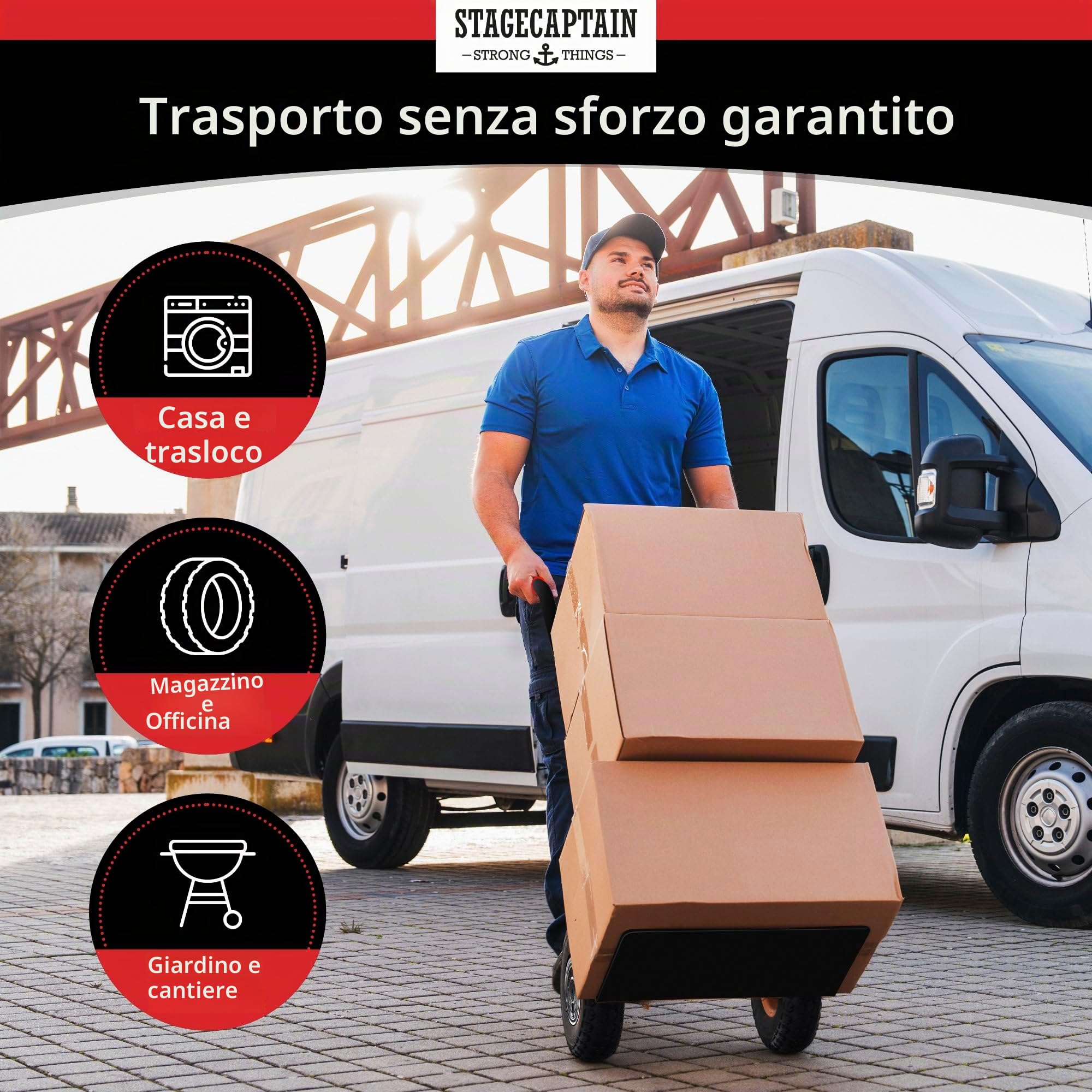 Stagecaptain Carryboy Carrello per sacchi, max. 200 kg