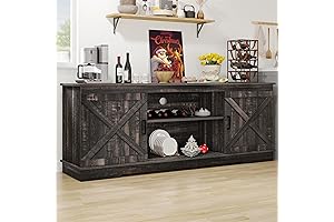 YITAHOME Rustic Buffet Cabinet with Ample Storage and Farmhouse Style
