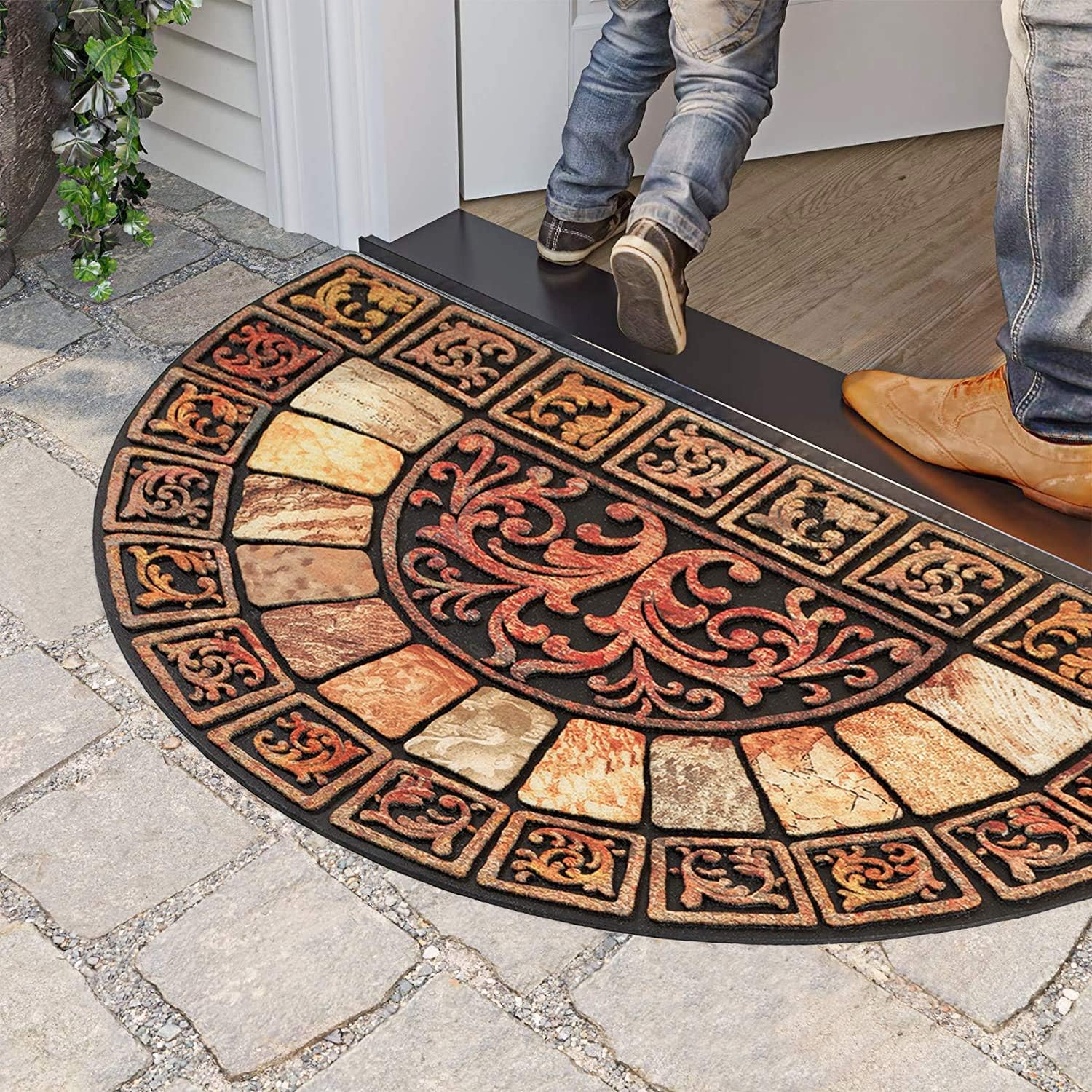 CHICHIC Door Mat Welcome Mat 24 x 36 Inch Front Door Mat Outdoors for Home Entrance Outdoors Mat for Outside Entry Way Doormat Entry Rugs, Heavy Duty Non Slip Rubber Back Low Profile, Yellow