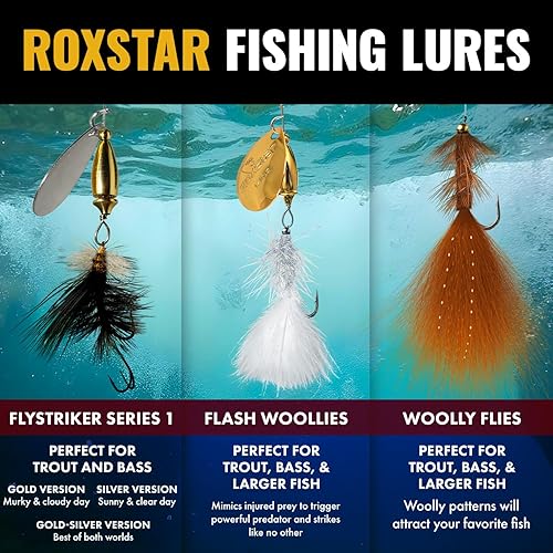 Miniatura 5 de RoxStar Fly Strikers Proven Nationwide to Out-Fish Any Spinner  Hand-Tied in The USA  Most Versatile Fishing Spinner Ever! Trout Lure Also for Bass