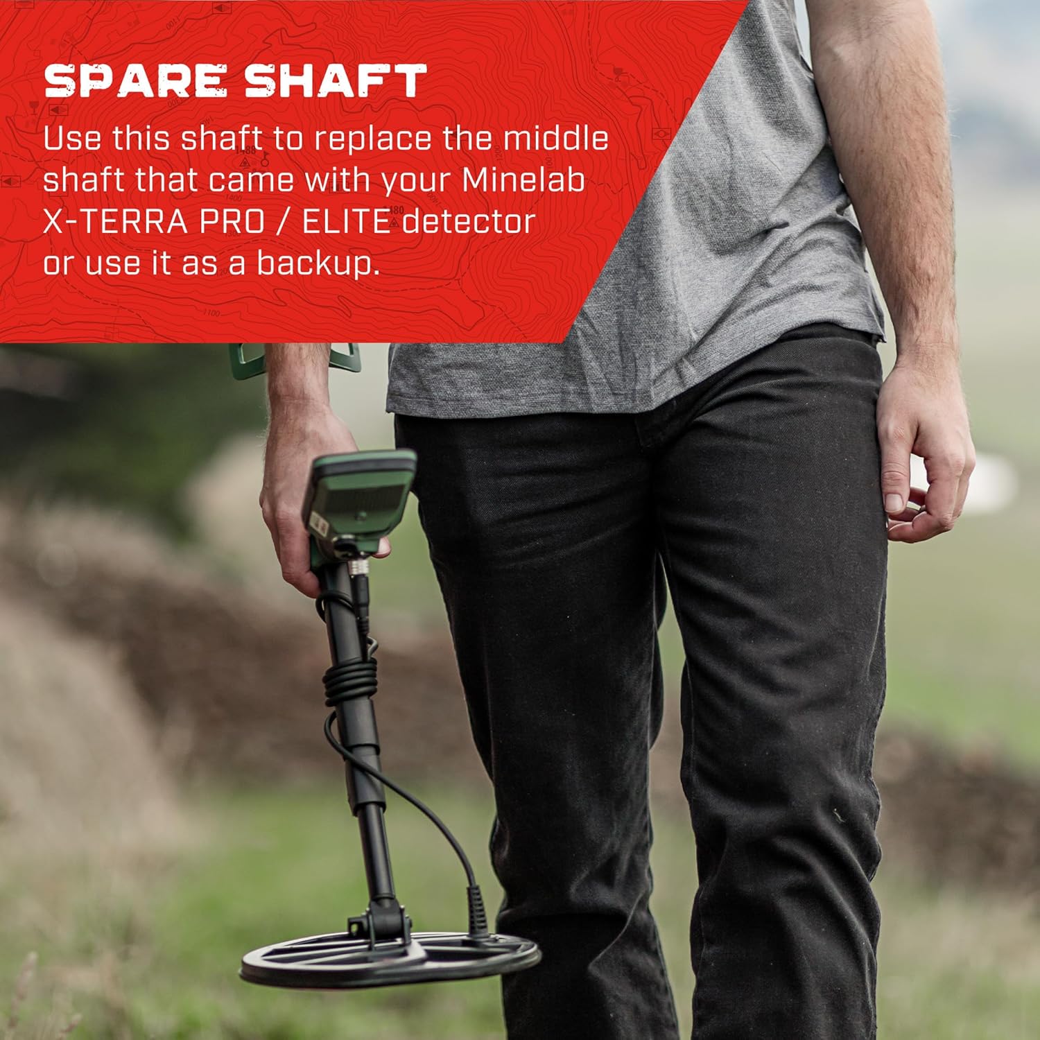 MINELAB 19" Middle Shaft Assembly Replacement Kit for X-Terra PRO and X-Terra Elite Metal Detector