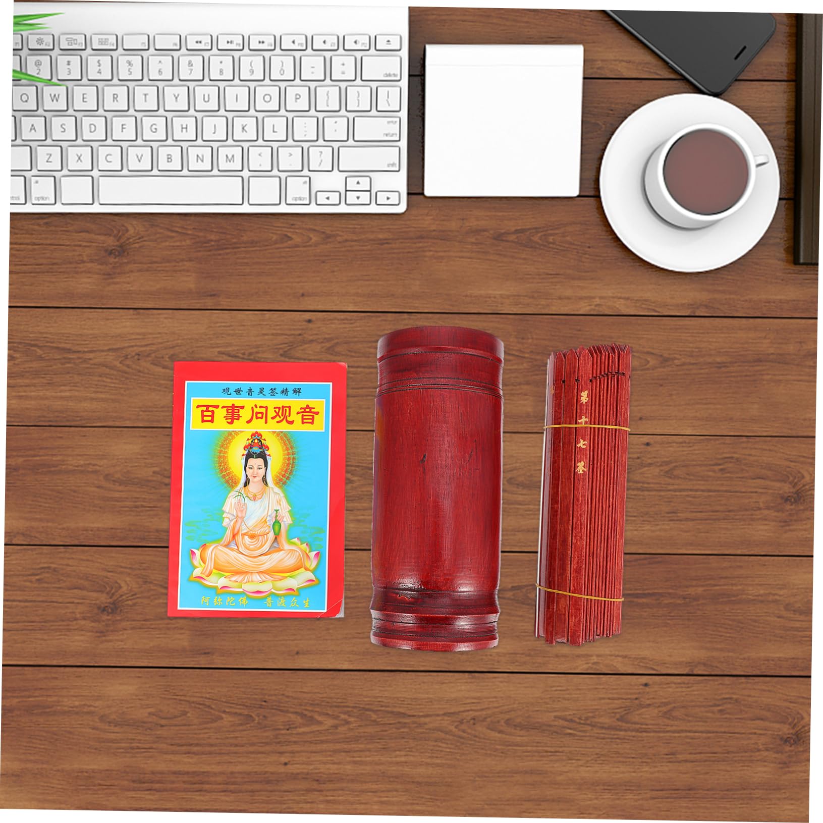 OSALADI – Bâtons De Divination Chinoise – 64 Pièces + Tasse – En Bois – Rituels Et Jeux ésotériques