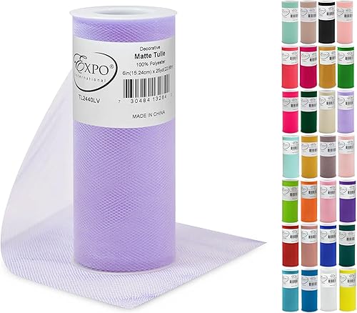 Miniatura 52 de Expo International Tul mate decorativo, tela de tul de poliéster ligero para tutús, disfraces y decoraciones de fiestas, lavable, fácil de usar, 6