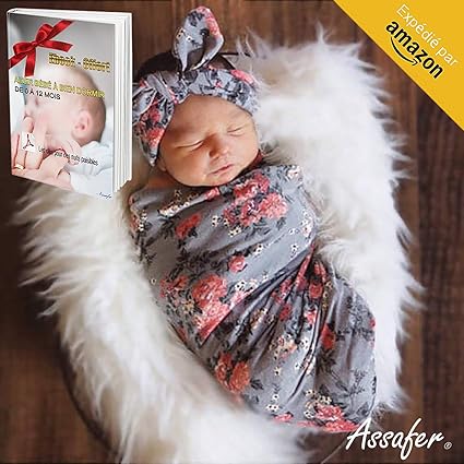Assafer Couverture Emmaillotage Bebe Un Bandeau 0 A 6 Mois Couverture Miracle En Coton Pour Sommeil Bebe Cadeau Parfait Pour Naissance Amazon Fr Bebe Et Puericulture