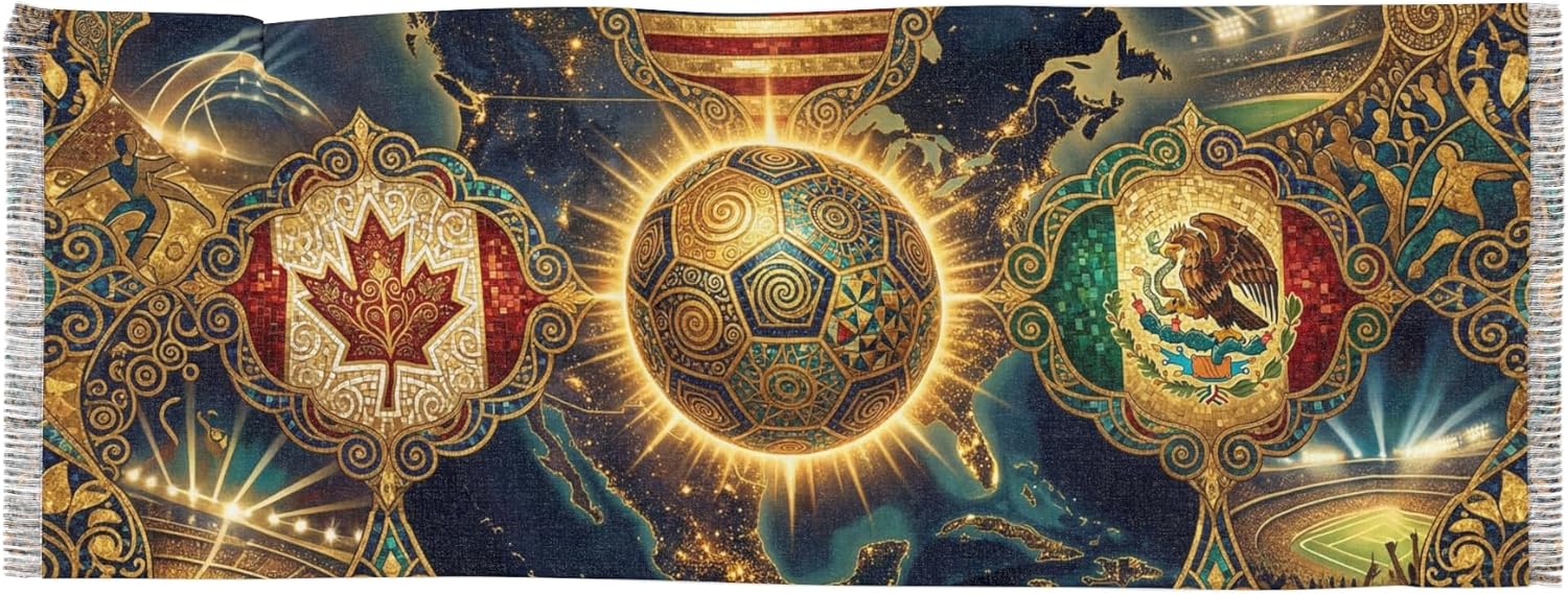 Soccer Crest Scarf | Canada Mexico USA Futbol Emblems