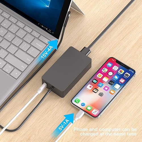 Miniatura 5 de Cargador Surface Pro de 65 W para Microsoft Surface Pro 9, 8, 7+, 7, 6, 5, 4, 3, X, Windows Surface Laptop 5, 4, 3, 2, 1, Surface Go Tablet, Surface