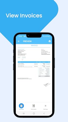 Invoice maker, Estimates