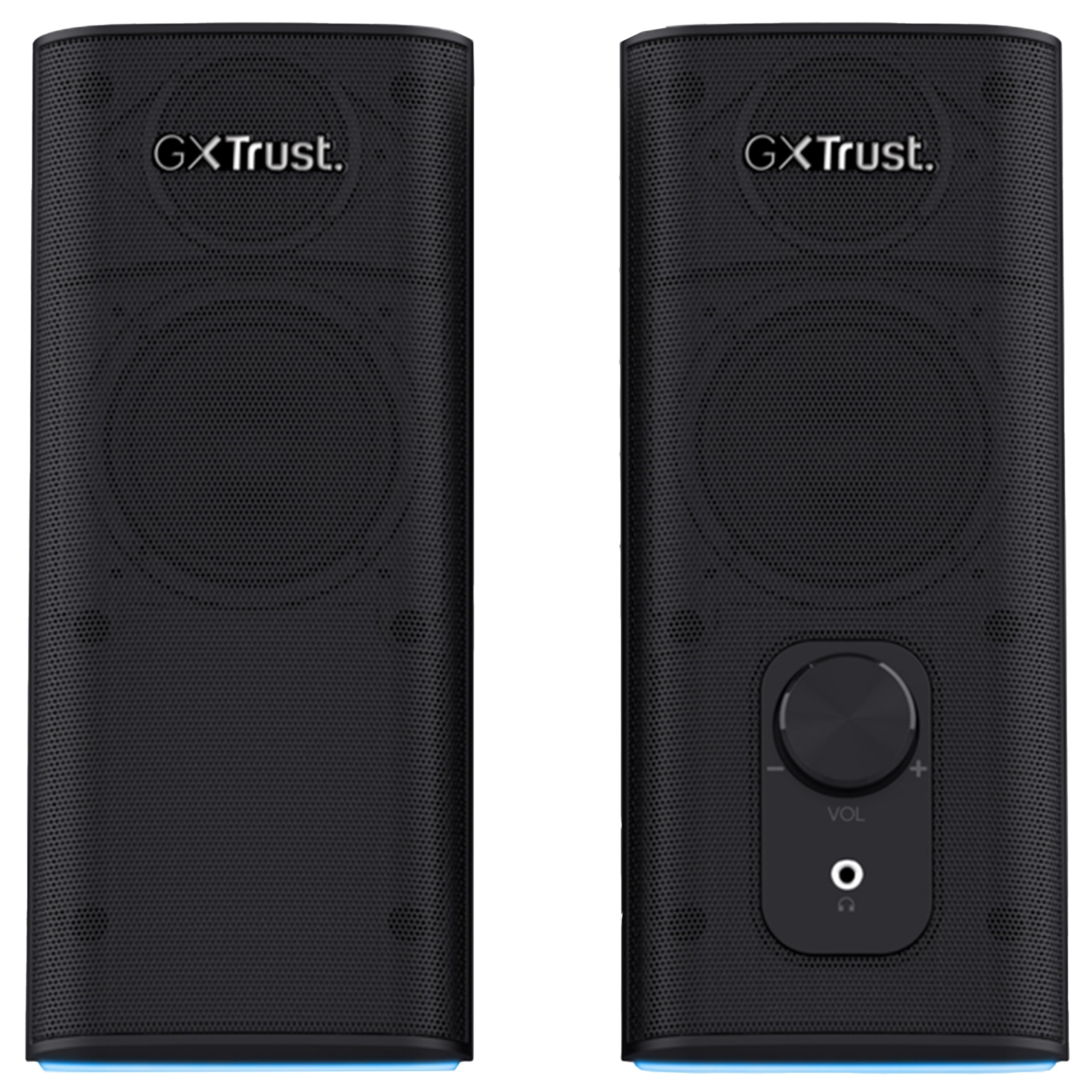 Trust Gaming GXT 612 Cetic głośnik Bluetooth 2.0, głośnik PC z oświetleniem RGB LED, 18 W (10 W RMS), 76% tworzywo sztuczne pochodzące z recyklingu, zasilanie USB, zestaw głośników, PC, laptopa, kolor