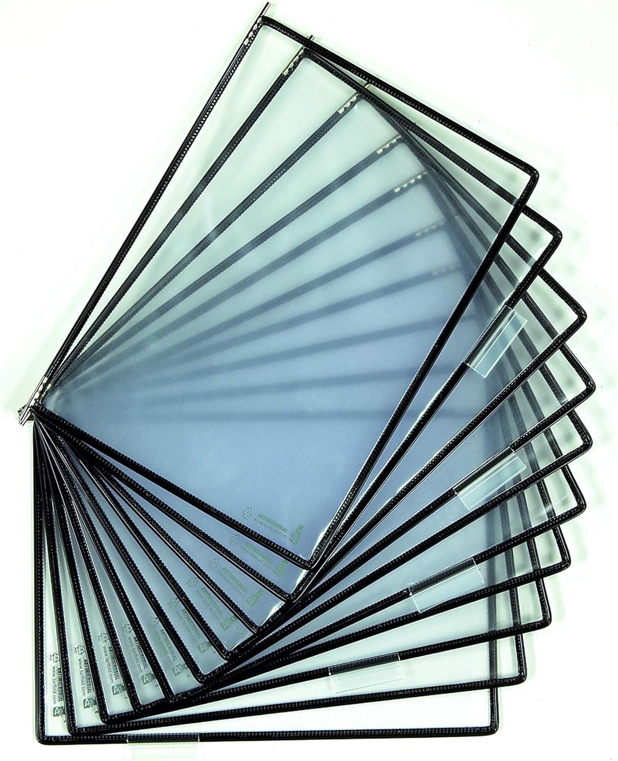 DJOIS by Tarifold Floor Document Display Stand, Adjustable Metal Frame, 10 Non-Glare Pockets, 20-Sheet Capacity, Expandable, Made in France, Black (F271)