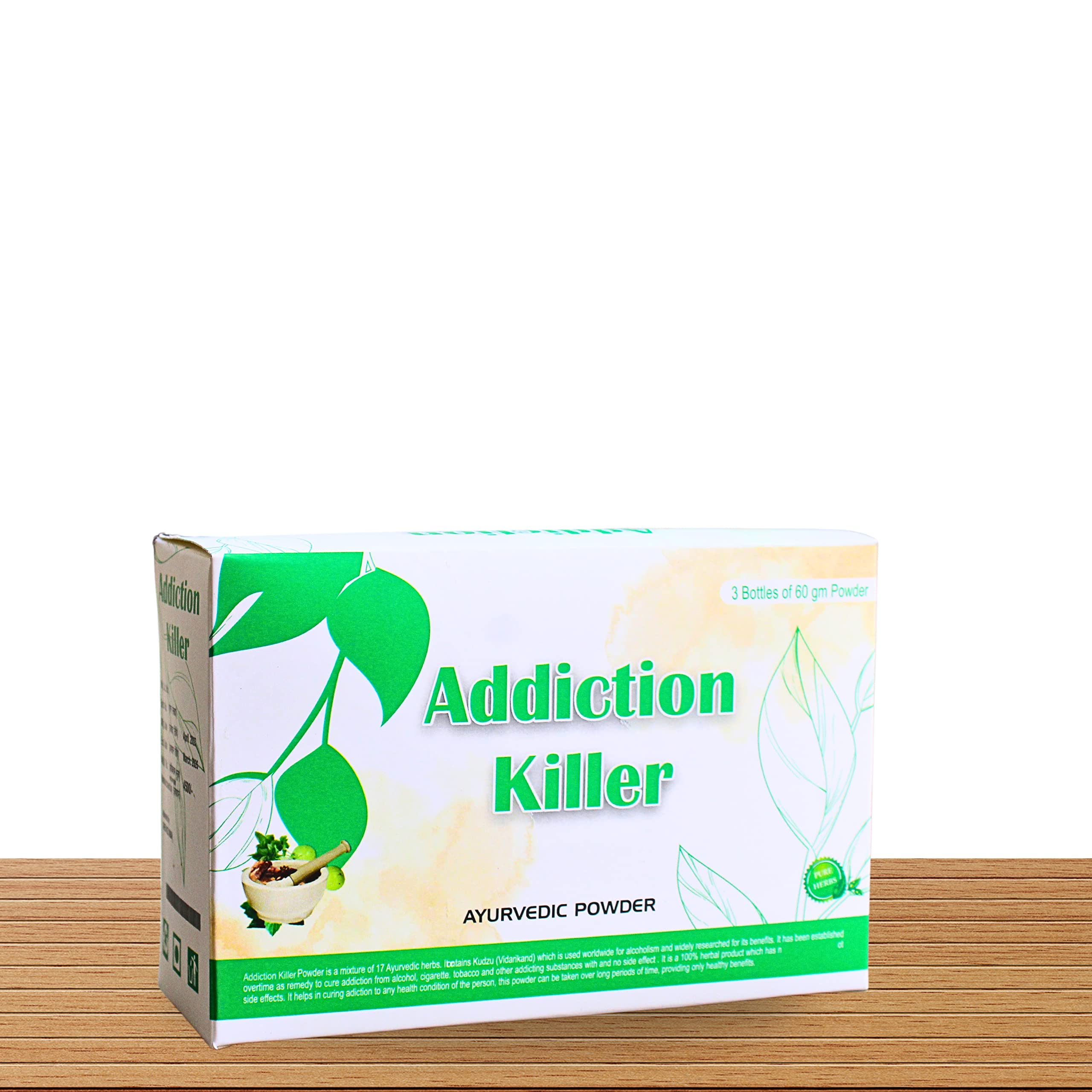 Addiction Killer Powder | Nasha Mukt Dawa | 100% Herbal and Effective | Zero Addiction | Ayurvedic Treatment Medicine Anti Addiction Powder