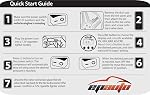 EPAuto 12V DC Gonfleur de pneus Portable Air Pompe à compresseur, Jauge de pression numérique bleue, arrêt automatique, urgence LED Léger, pour pneus de voiture, vélos et boules