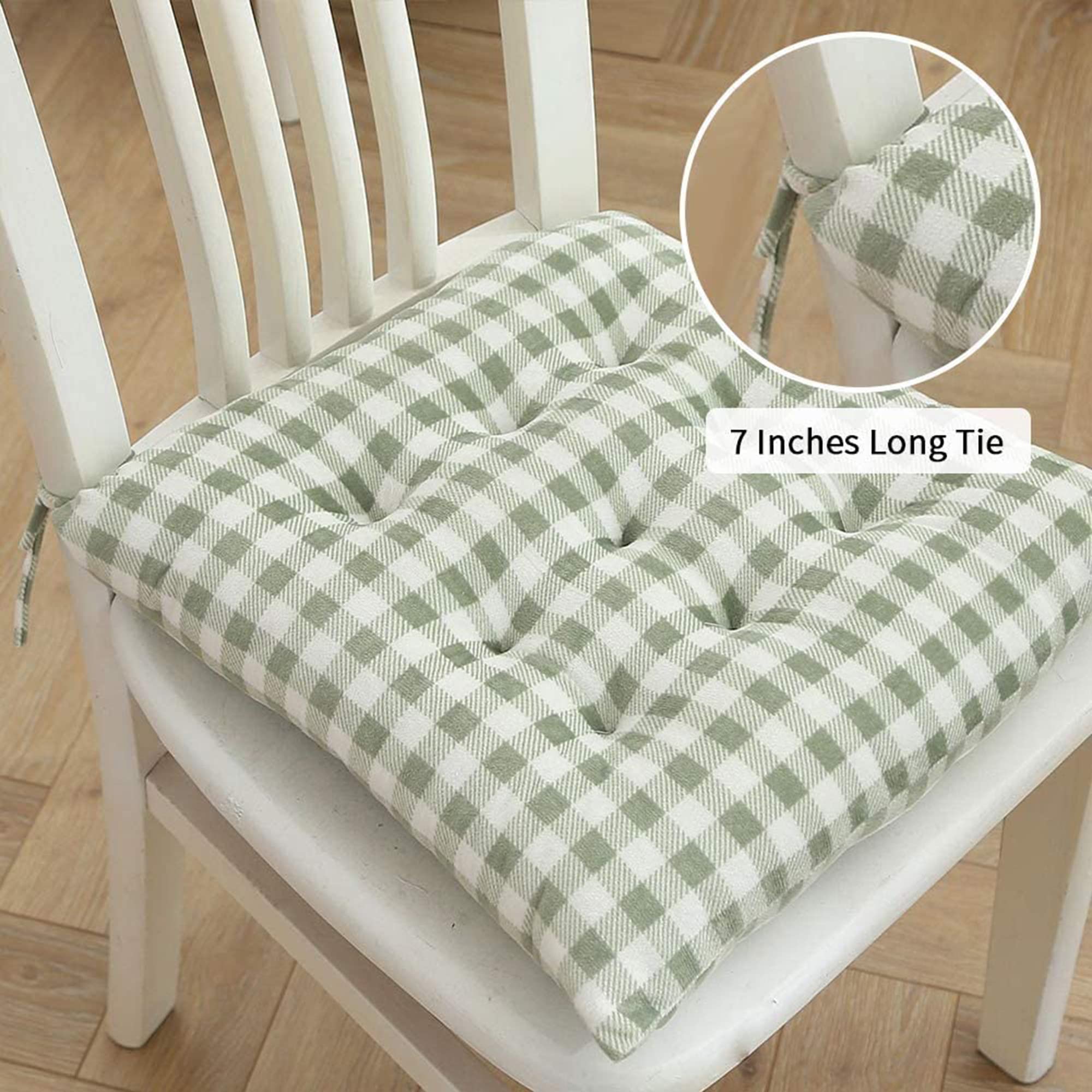 Set van 4 antislip stoelkussens voor eetkamerstoelen, duurzame
