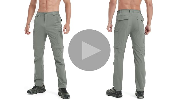 Amazon.com: Men's Hiking Pants Convertible Zip Off