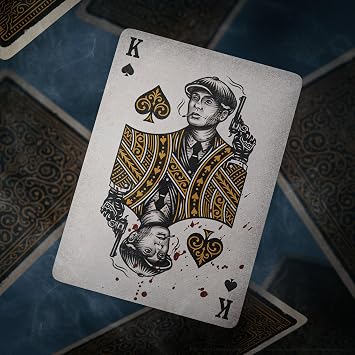 theory11 Peaky Blinders Playing Cards Premium Officially Licensed Deck Luxury Collectible Cards with Antique Gold Foil & Tactile Embossing for Fans & Card Players