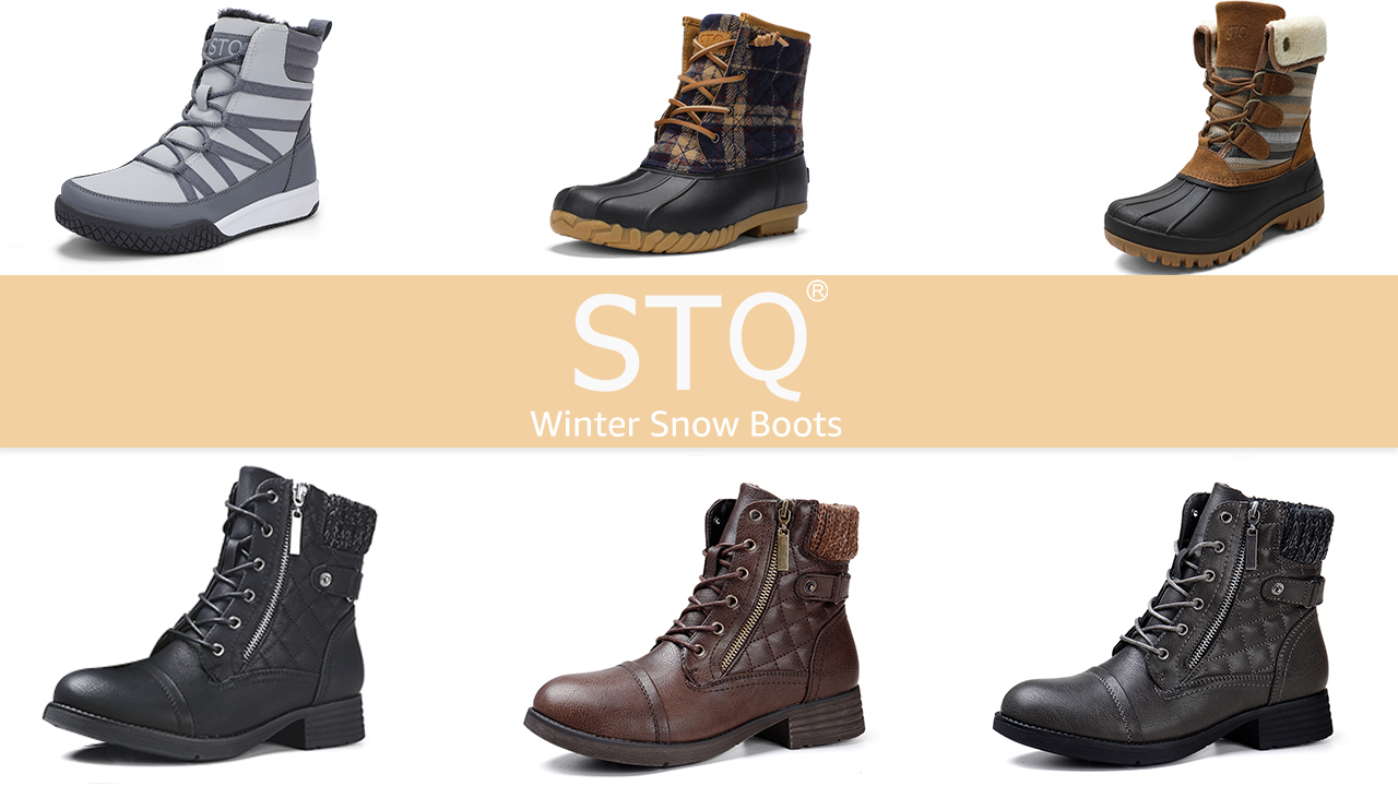 STQ Women's Combat Boots Lace up Ankle Booties - Image 8