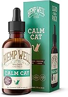 Vista 1 de Hemp Well Aceite calmante para gatos – Ayuda natural calmante para la ansiedad, viajes y estrés – Apoya la relajación, reduce el comportamiento