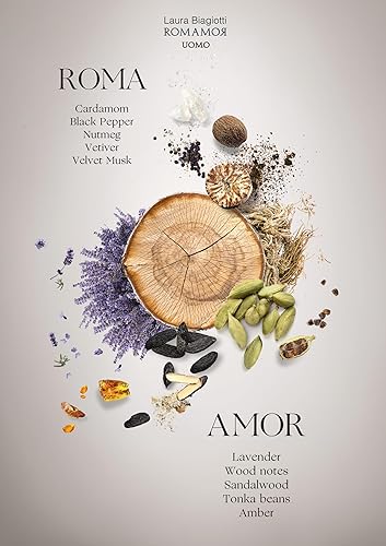 Miniatura 5 de Laura Biagiotti Romamor - Colonia para hombres - Fragancia ámbar amaderada - Perfume para hombres con pomelo, pimienta negra, vetiver y jengibre,