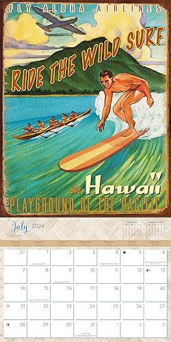 Miniatura 3 de Vintage Hawaii - Calendario de pared de lujo 2024 - El arte de Rick Sharp
