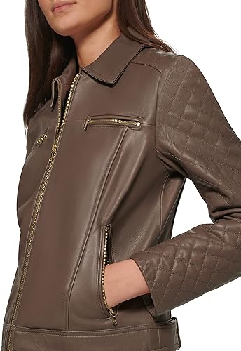 Vista 5 de Cole Haan Diamond Quilt - Chaqueta de piel