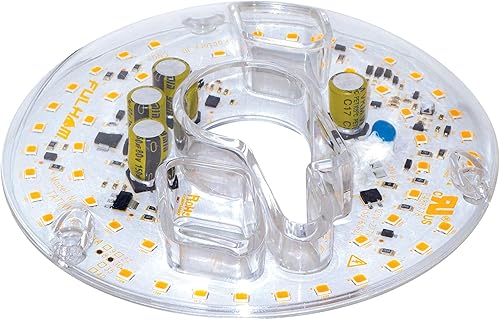 Fulham TJTUNV010AC930B UNV Entrada Triac Dimming-5VA objetivo-10W-90CRI-3000K-120 Ángulo de haz-MCPCB-6.5" círculo x .78" H-RoHS obediente-865