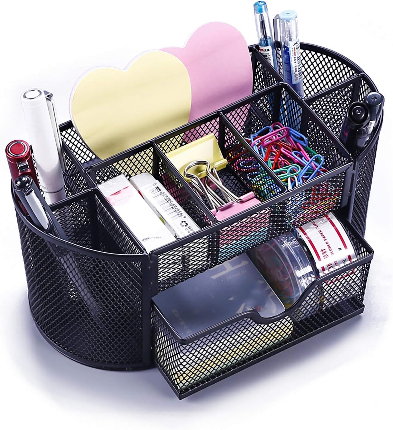 VANRA Metal Mesh Desk Supply Caddy Desktop Office Supplies Organizer