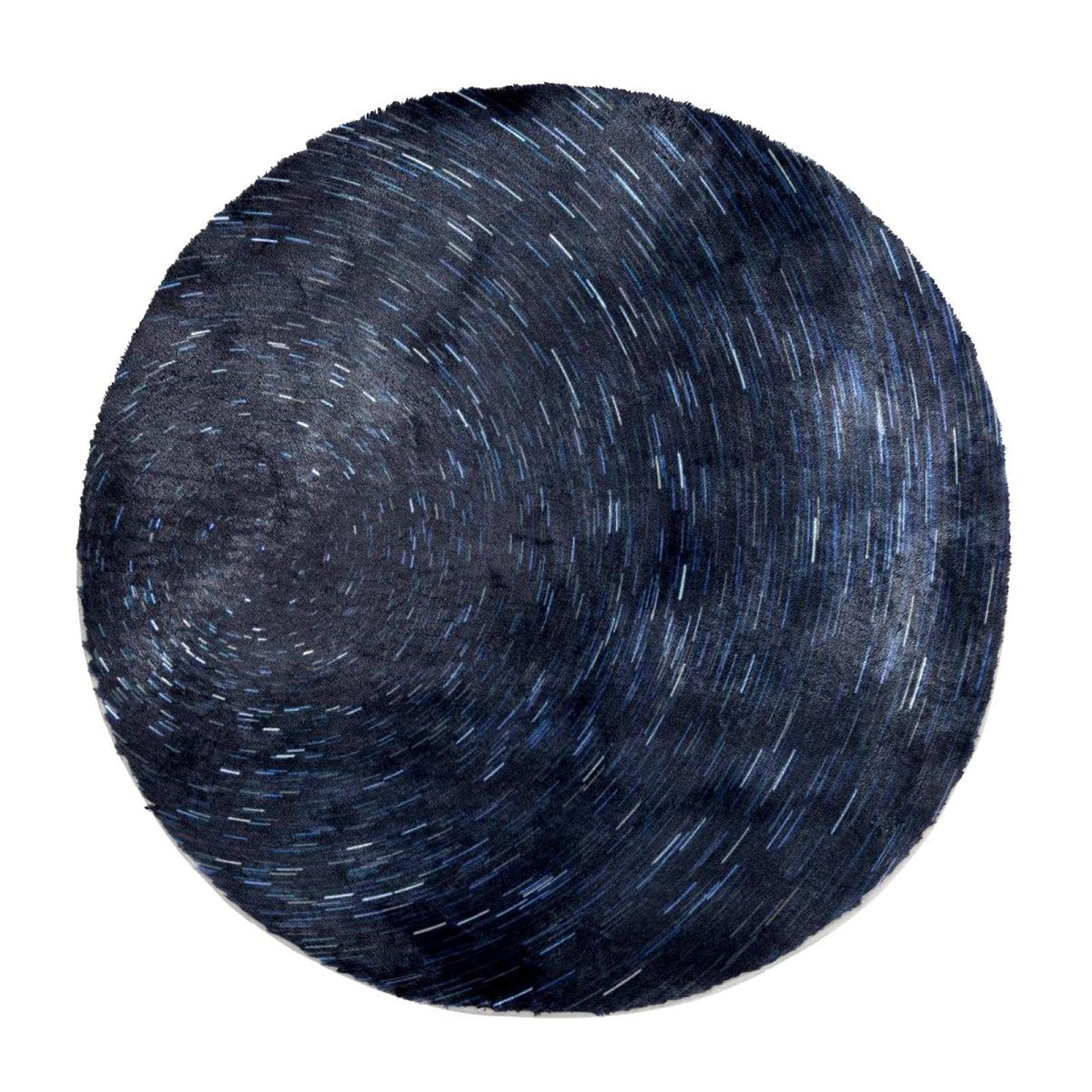 Tapis rond doux fausse fourrure lapin pour chambre enfant antidérapant