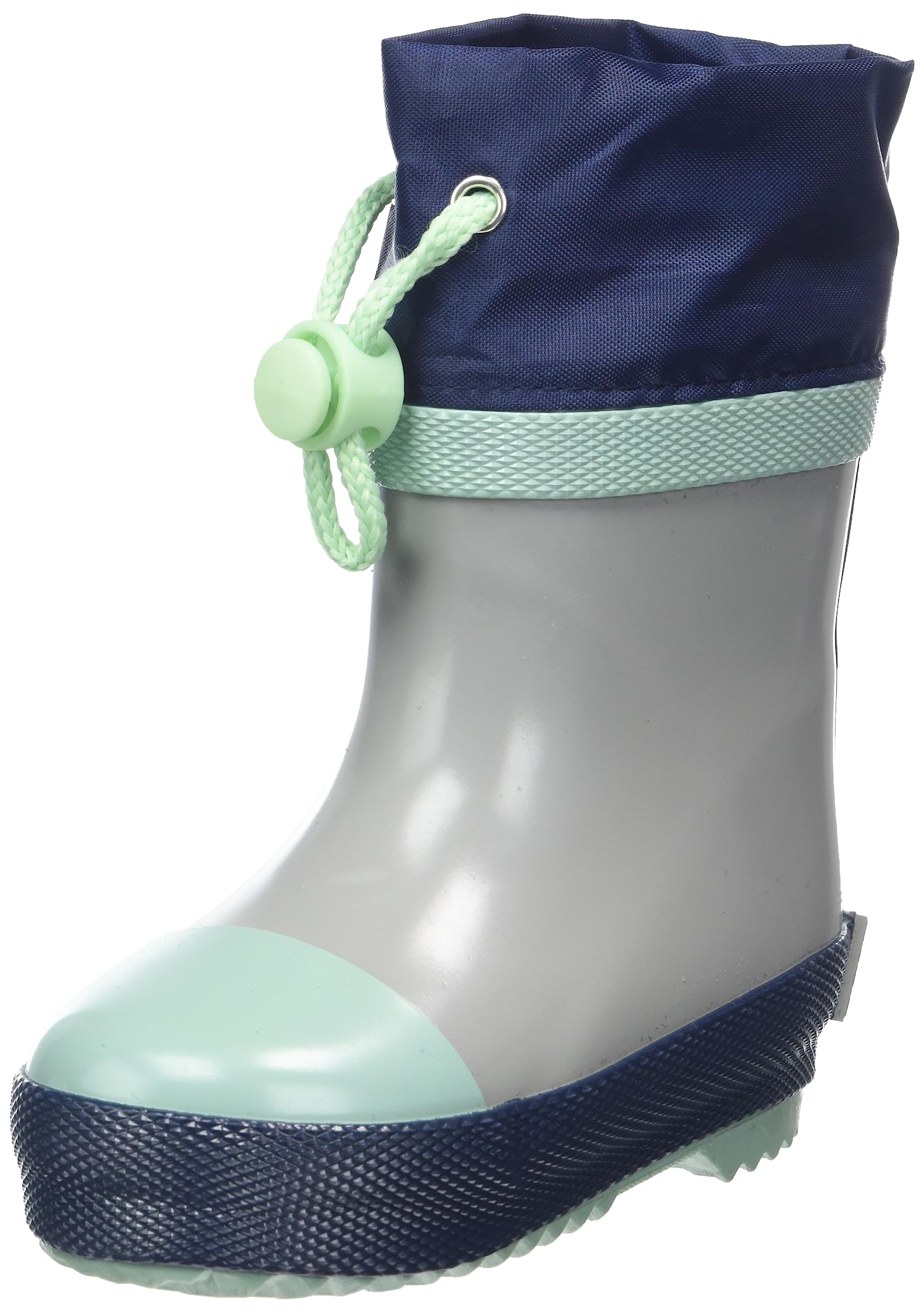 Playshoes Unisex Children's Wellington Boots, Half Shaft Lined Rain Boots, gray, 6 UK Child
