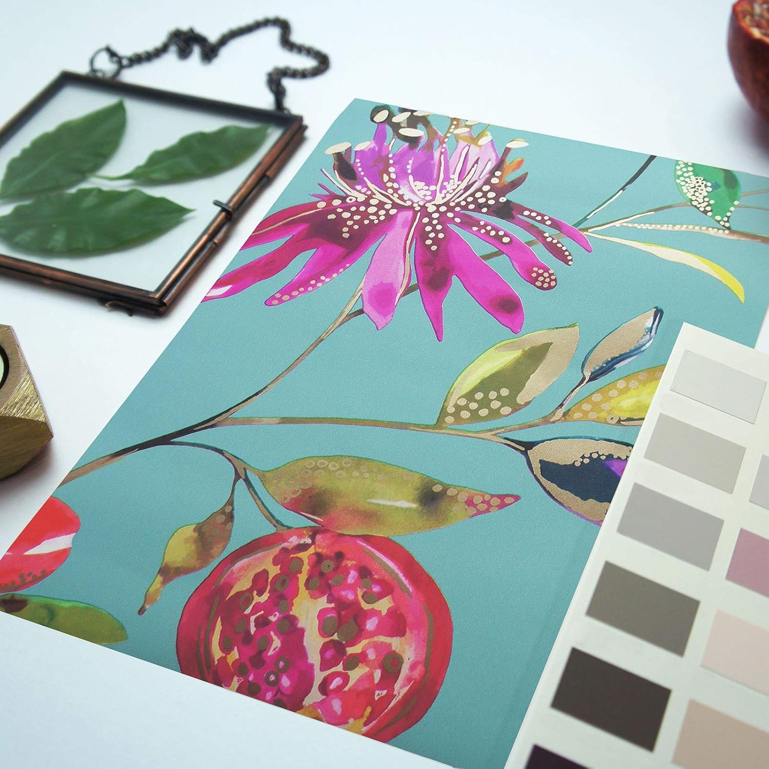 Holden Melgrano Floral Wallpaper Soft Teal 90520