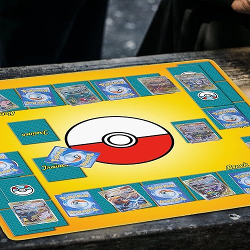 Miniatura 2 de Playmat for Pokemon Trading Card Game - Stitched Play Mat with Tube for TCG Card Gameplay with Zones 2 Player Trainer Game Playing Mats red