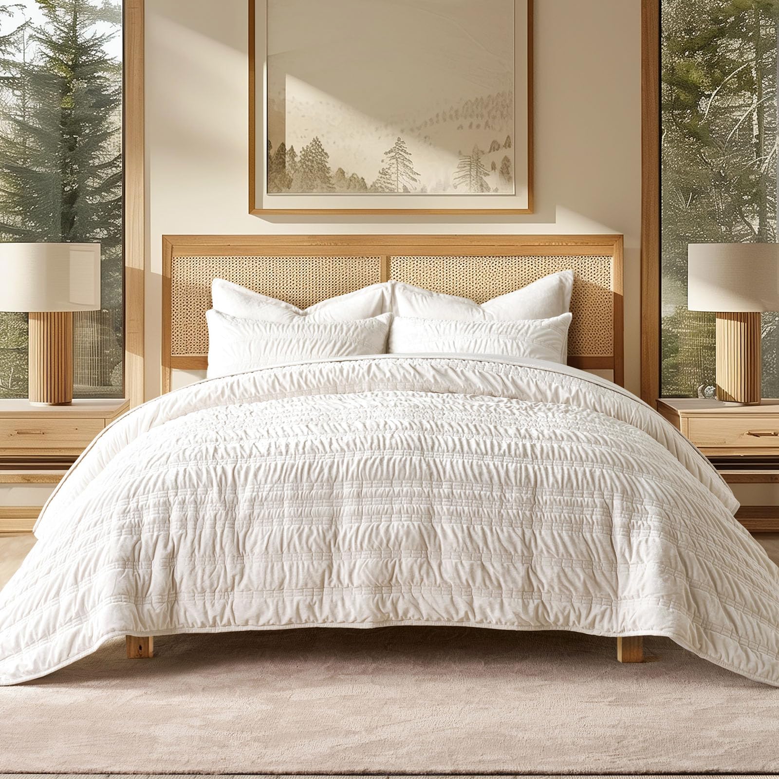 EverGrace Luxury Ruched Velvet Quilt